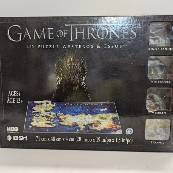 Game of Thrones 4D Puzzle - Westeros & Essos Complete And Partially Sealed - Picture 1 of 3